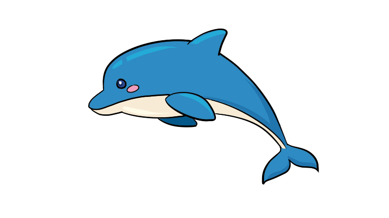 海豚图片简笔画简单图片