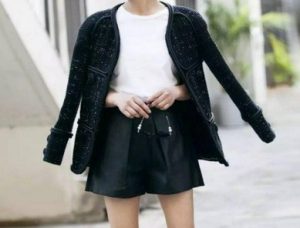 Chanel 经典花呢外套 黑色